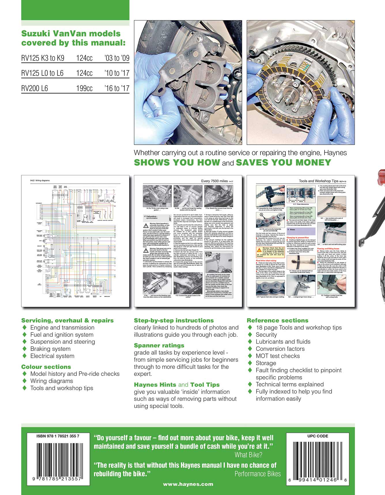 Suzuki RV125/200 VanVan (2003-2017) Haynes Repair Manual - Image 3