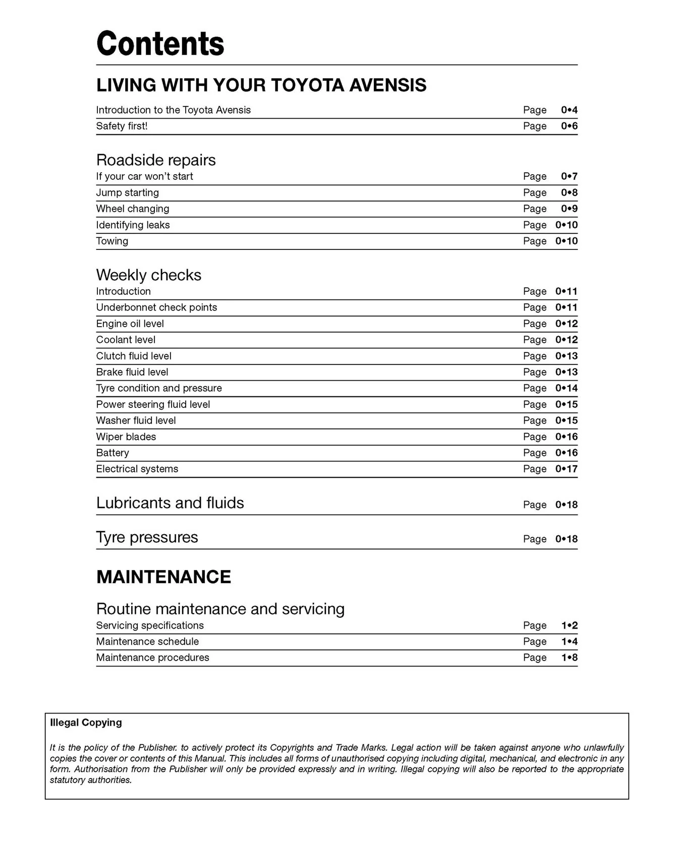 Toyota Avensis Petrol (1998-Jan 2003) Haynes Repair Manual - Image 3