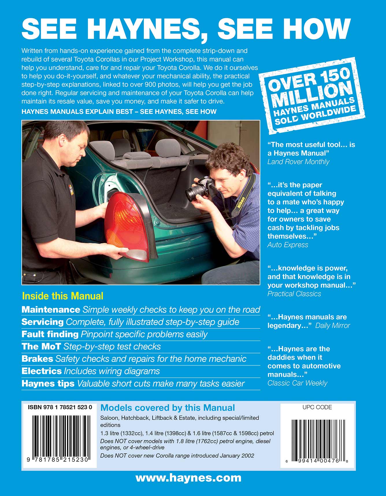 Toyota Corolla Petrol (July 1997-Feb 2002) Haynes Repair Manual - Image 2