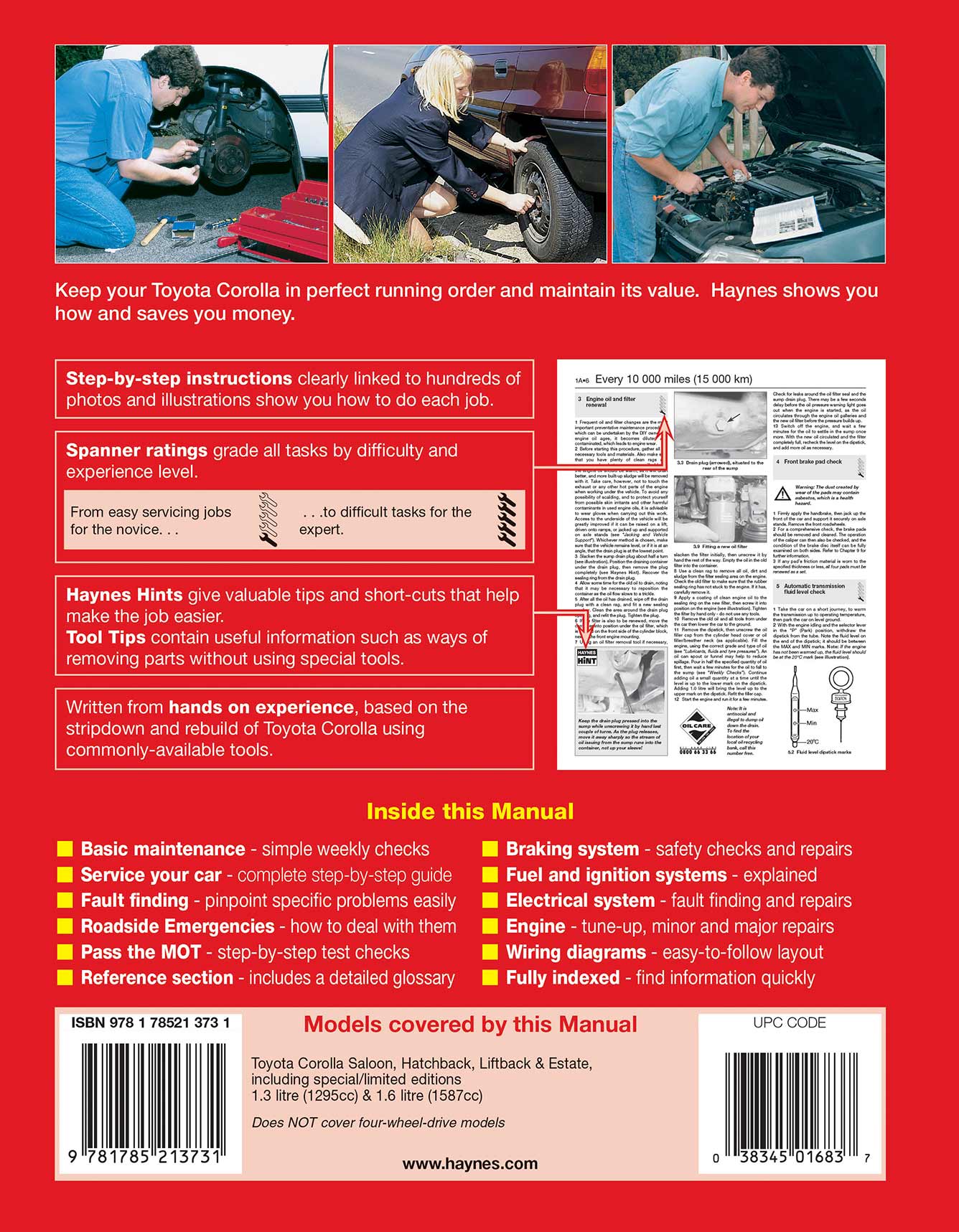 Toyota Corolla Petrol (Sept 1987-Aug 1992) Haynes Repair Manual - Image 2