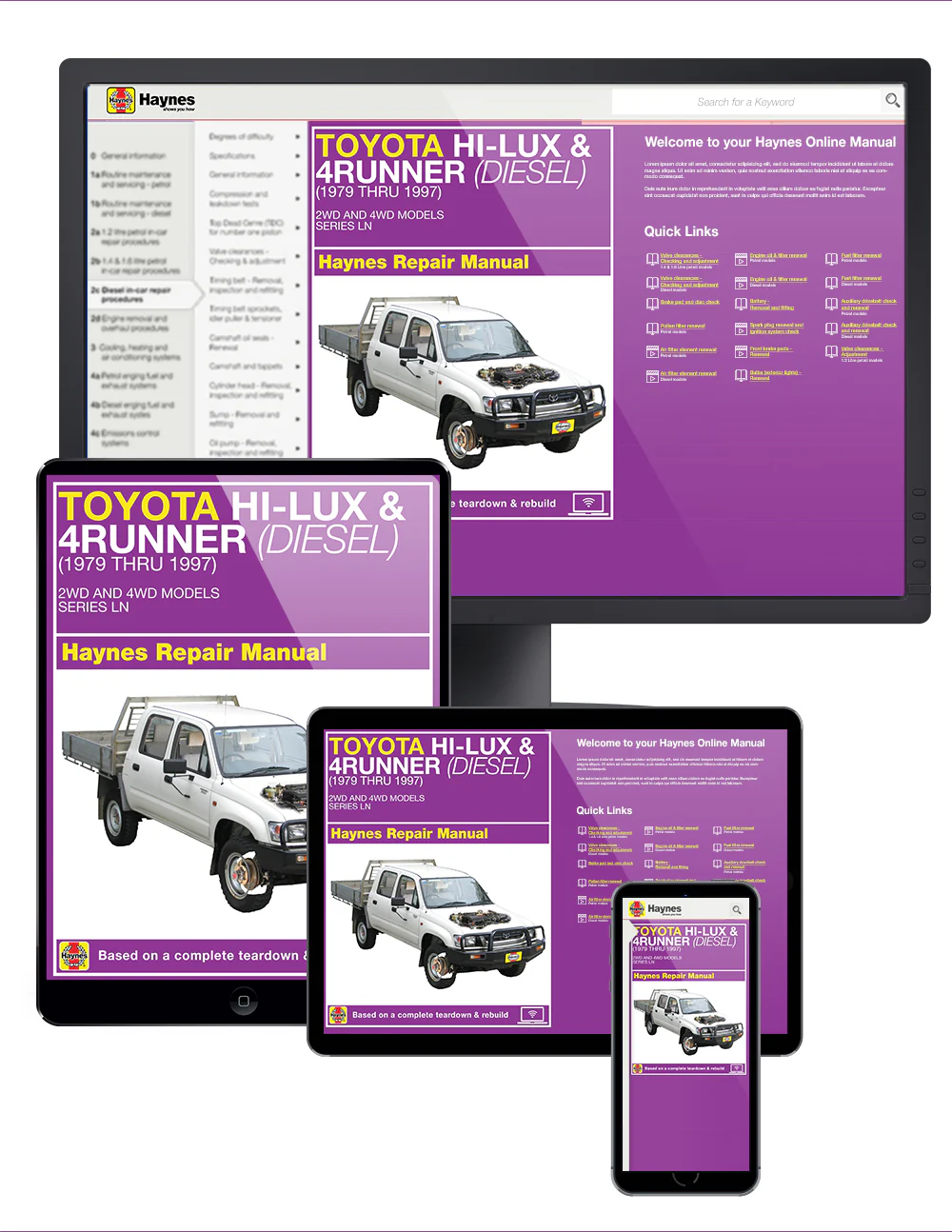 Toyota Hi Lux 4x4 & 4x2 (1997-2005) Haynes Repair Manual (AUS) - Image 2