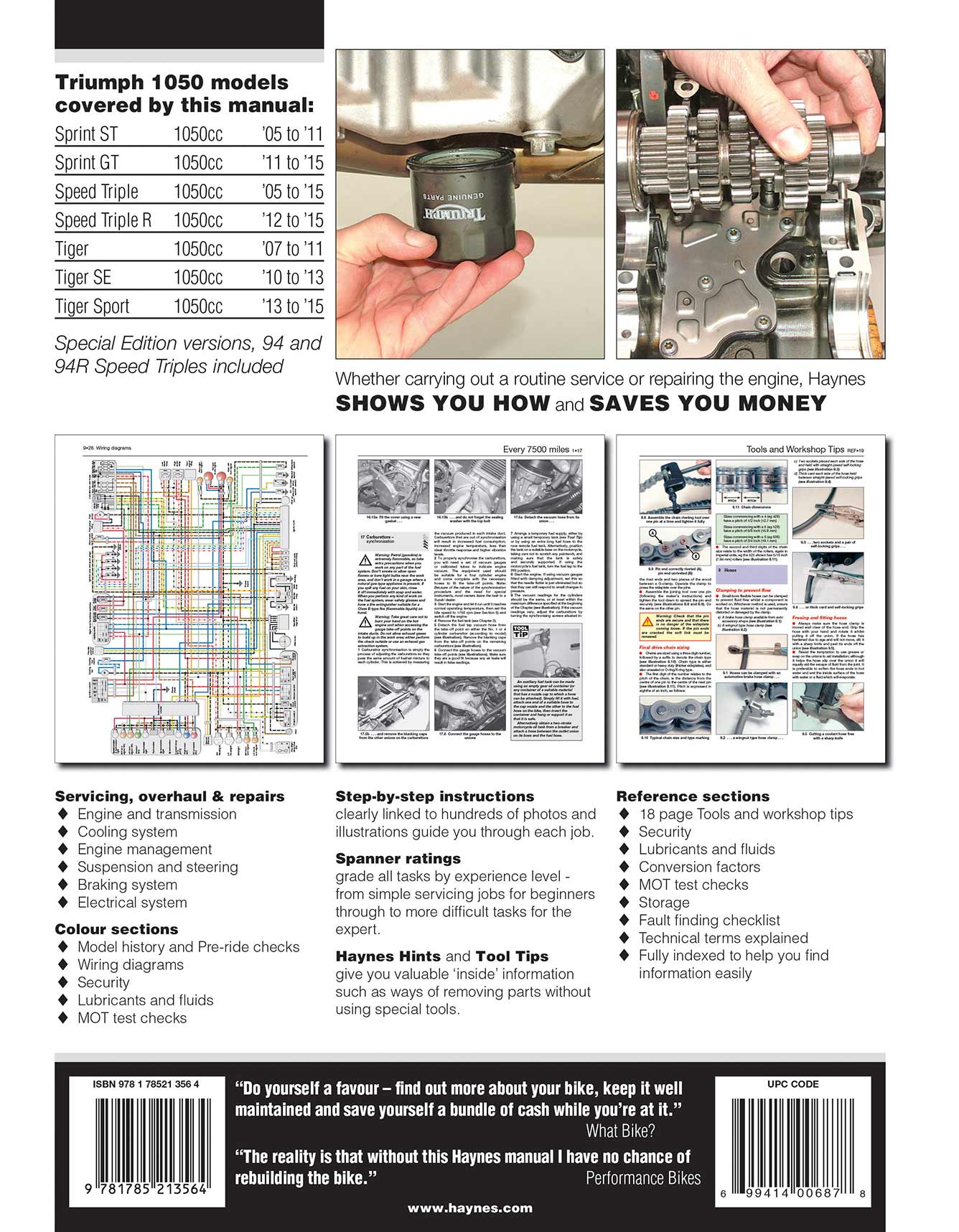 Triumph 1050 Sprint ST, Speed Triple & Tiger (2005-2015) Haynes Repair Manual - Image 3