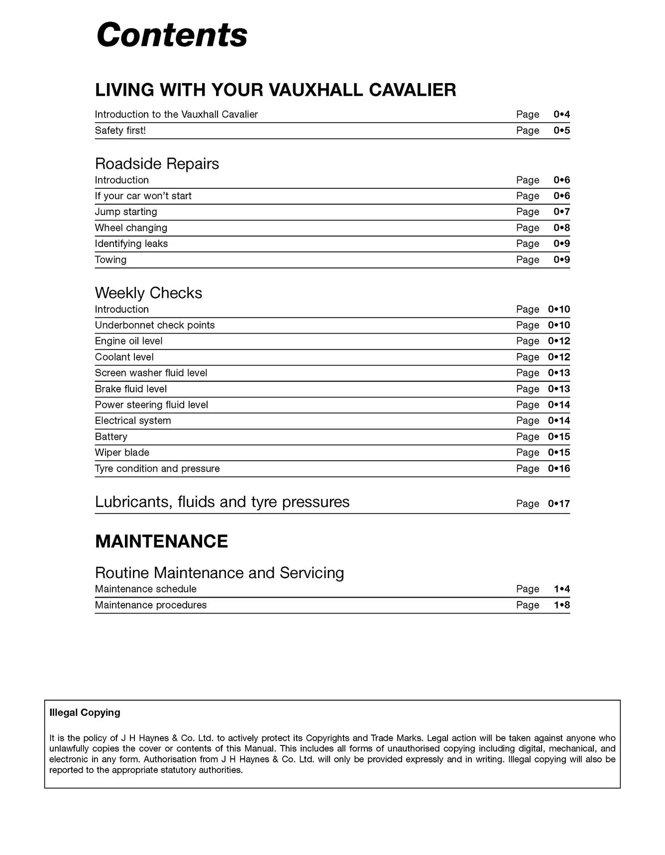 Vauxhall Cavalier Petrol (Oct 1988-1995) Haynes Repair Manual - Image 3