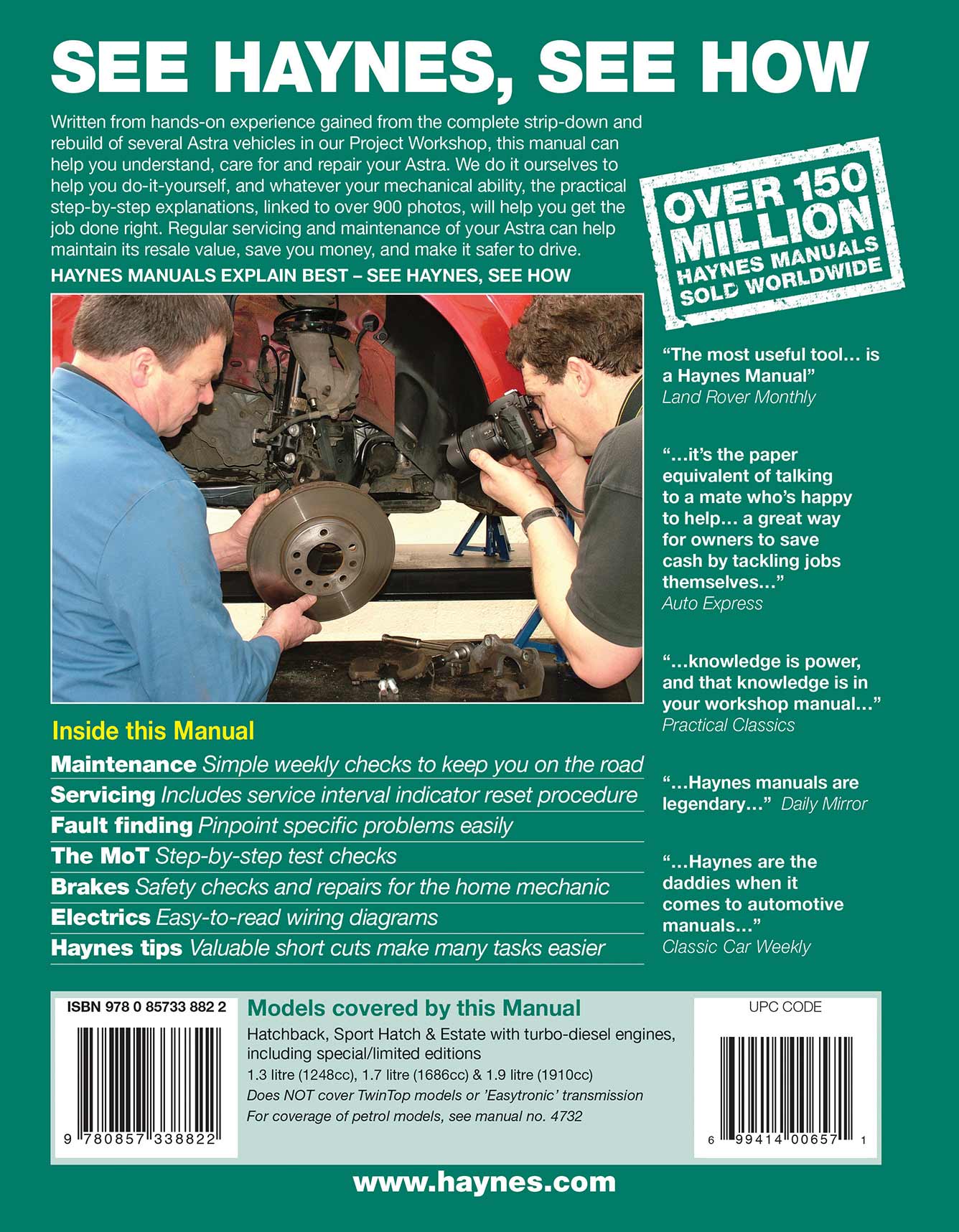 Vauxhall/Opel Astra Diesel (May 2004-2008) Haynes Repair Manual - Image 3