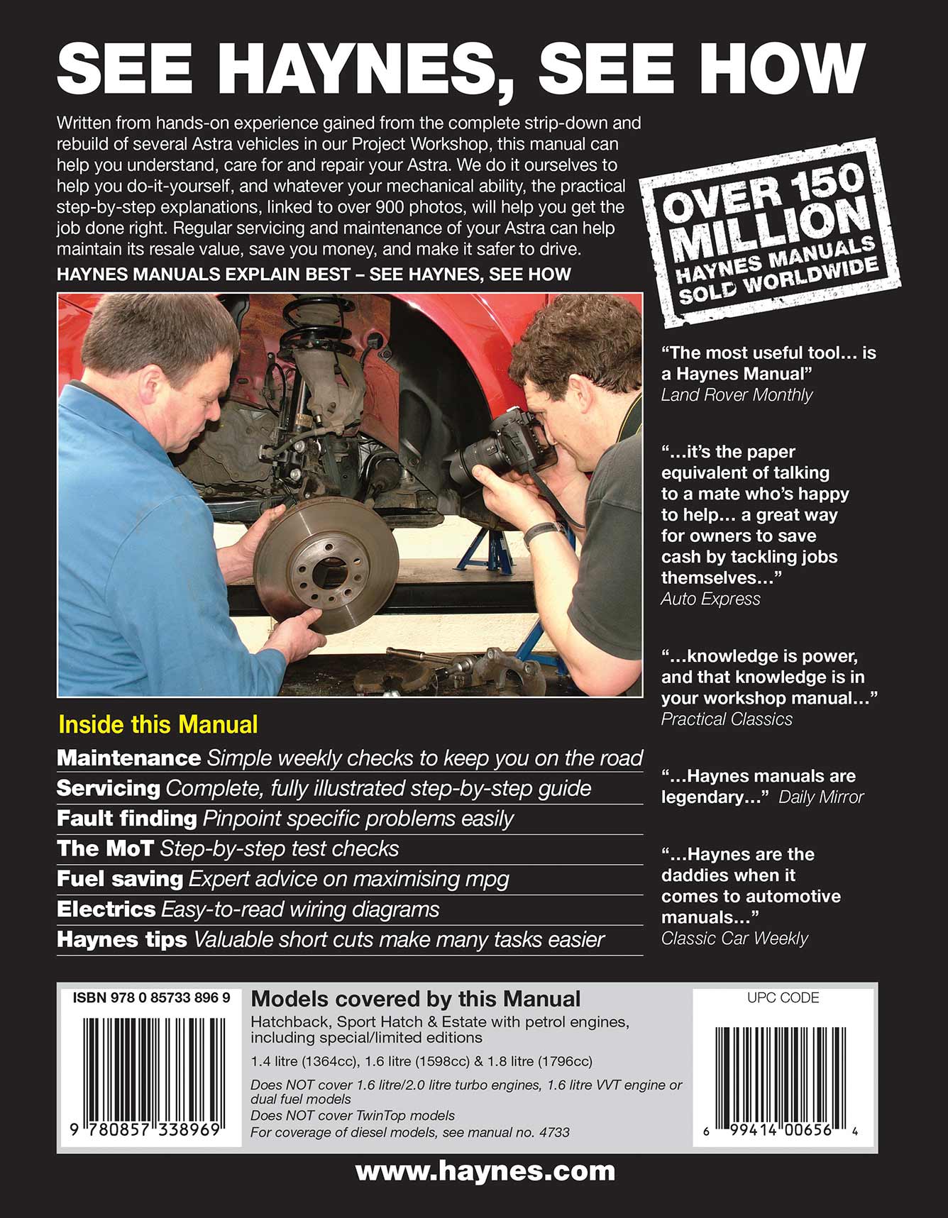 Vauxhall/Opel Astra Petrol (May 2004-2008) Haynes Repair Manual - Image 3