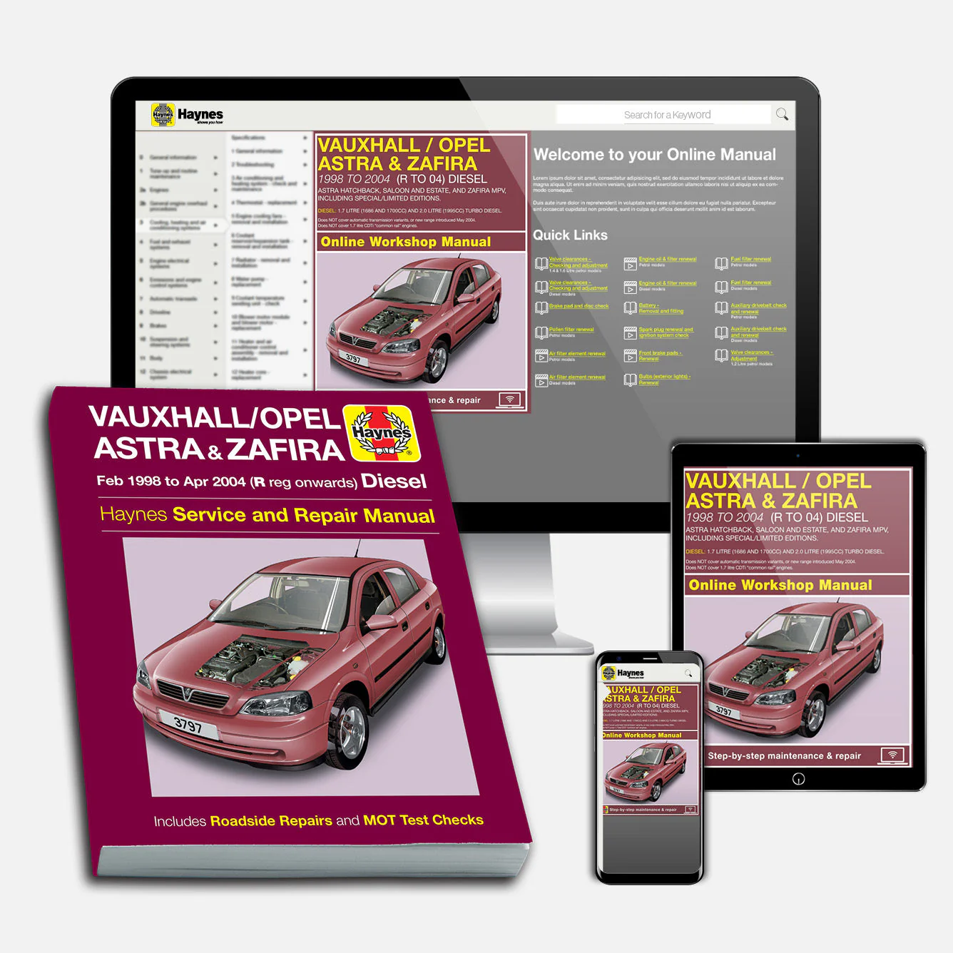 Vauxhall/Opel Astra & Zafira Diesel (Feb 1998-Apr 2004) Haynes Repair Manual