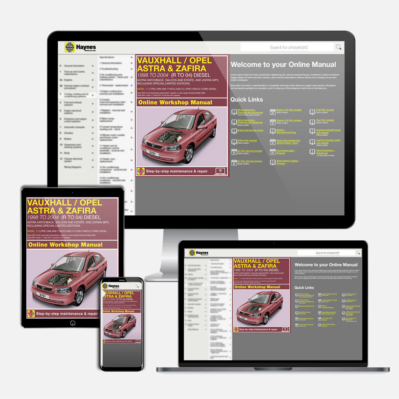 Vauxhall/Opel Astra & Zafira Diesel (Feb 1998-Apr 2004) Haynes Repair Manual - Image 9