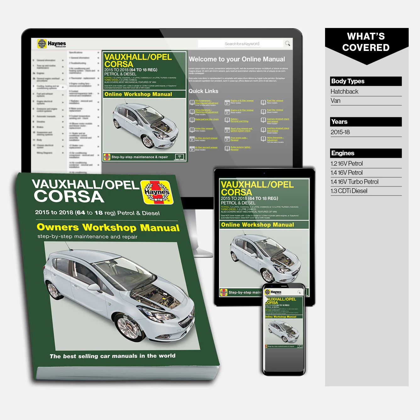 Vauxhall/Opel Corsa Petrol & Diesel (2015-2018) 64 to 18 Haynes Repair Manual