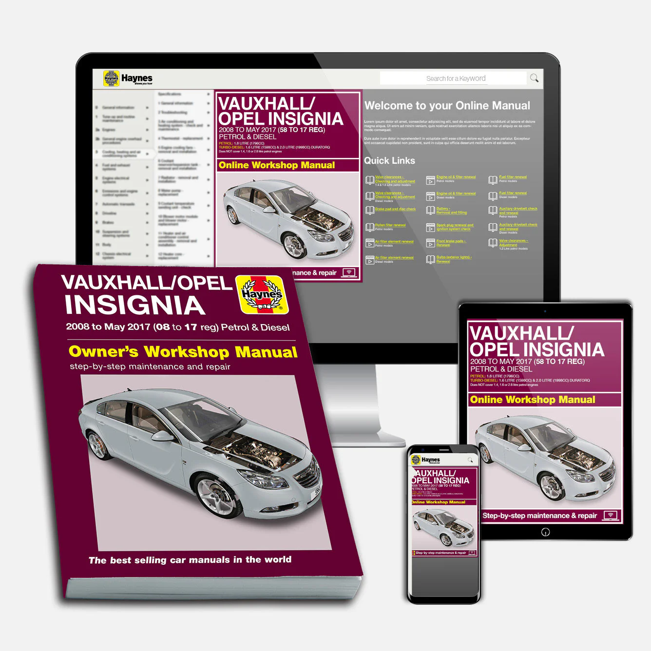 Vauxhall/Opel Insignia Petrol & Diesel (2008-2017) Haynes Repair Manual