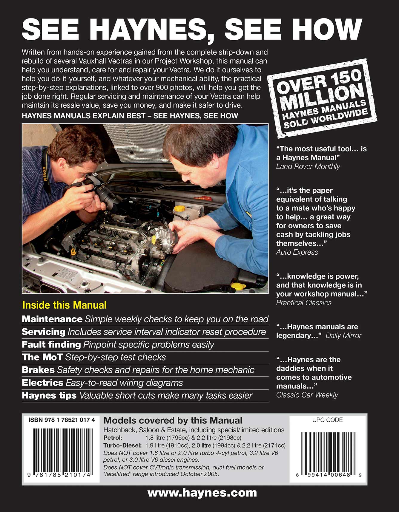 Vauxhall/Opel Vectra Petrol & Diesel (June 2002-Sept 2005) Haynes Repair Manual - Image 3