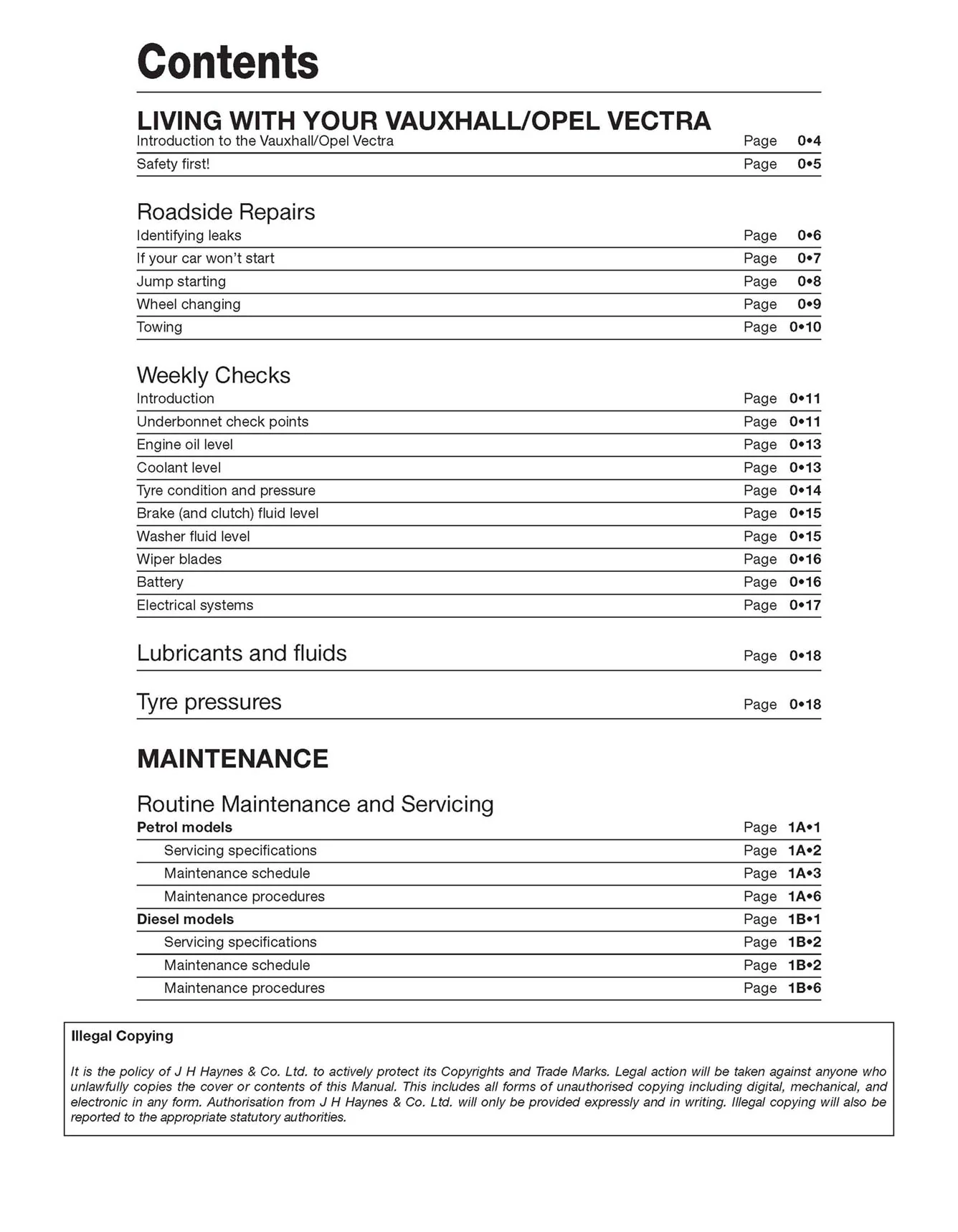 Vauxhall/Opel Vectra Petrol & Diesel (June 2002-Sept 2005) Haynes Repair Manual - Image 4
