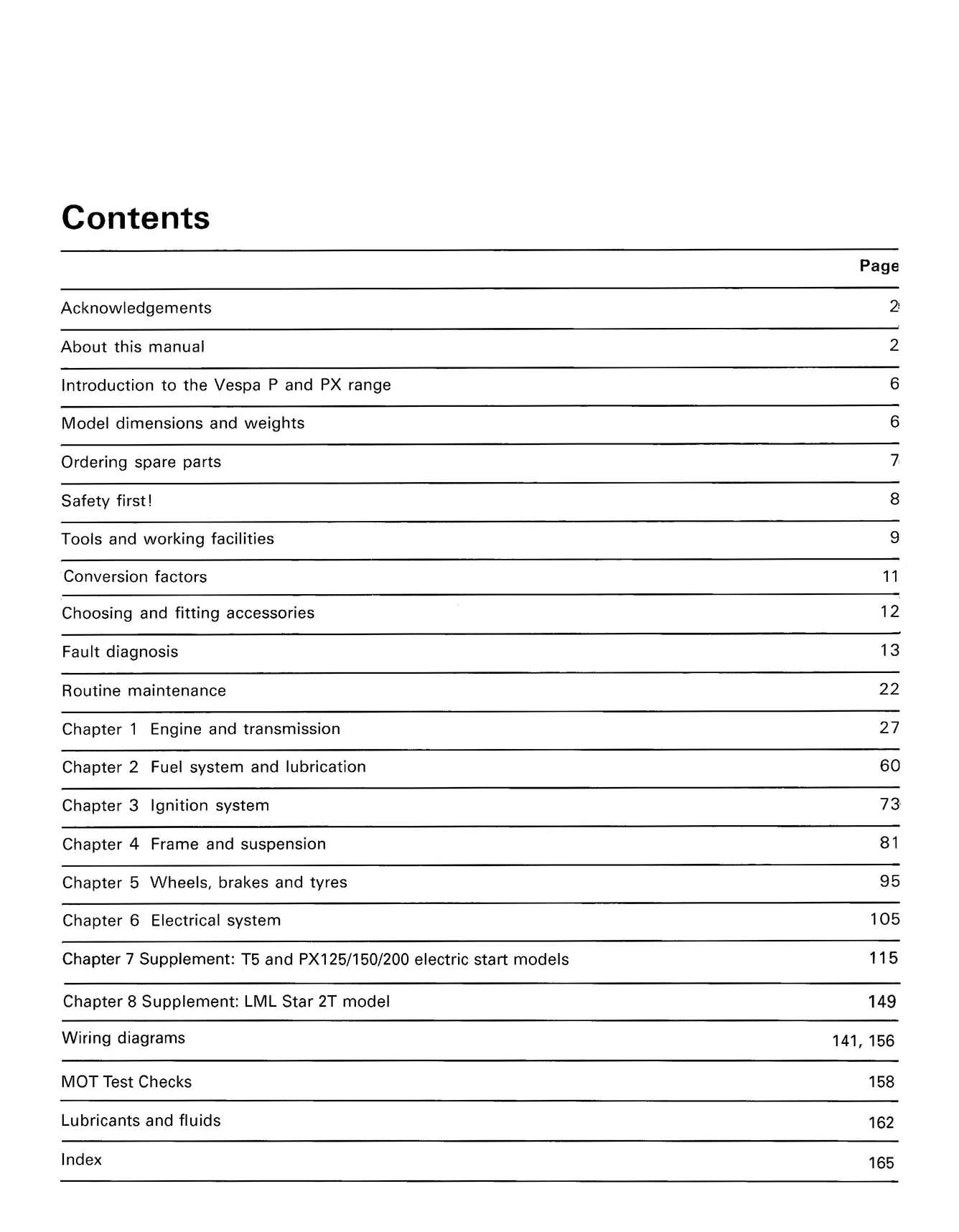 Vespa P/PX 125, 150 & 200 scooters (Inc. LML Star 2T) (1978-2017) Haynes Repair Manual - Image 3