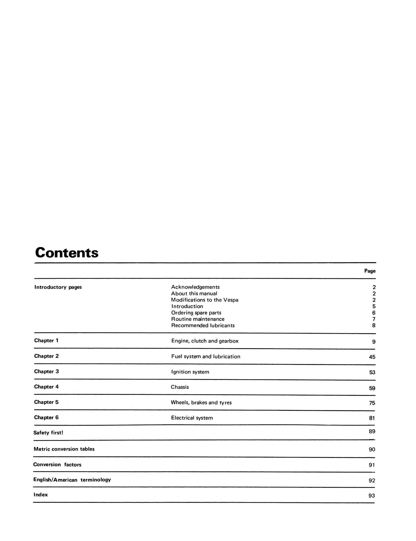 Vespa Scooters (1959-1978) Haynes Repair Manual - Image 3