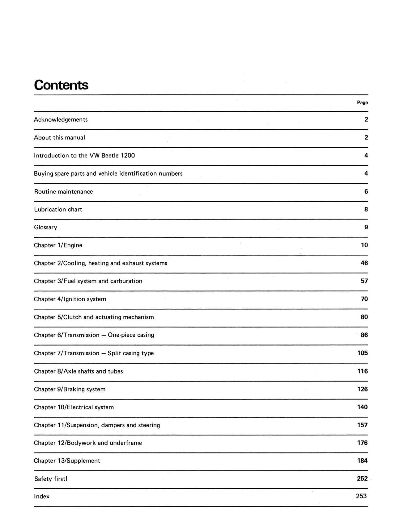 Volkswagen Beetle 1200 (1954-1977) Haynes Repair Manual - Image 3