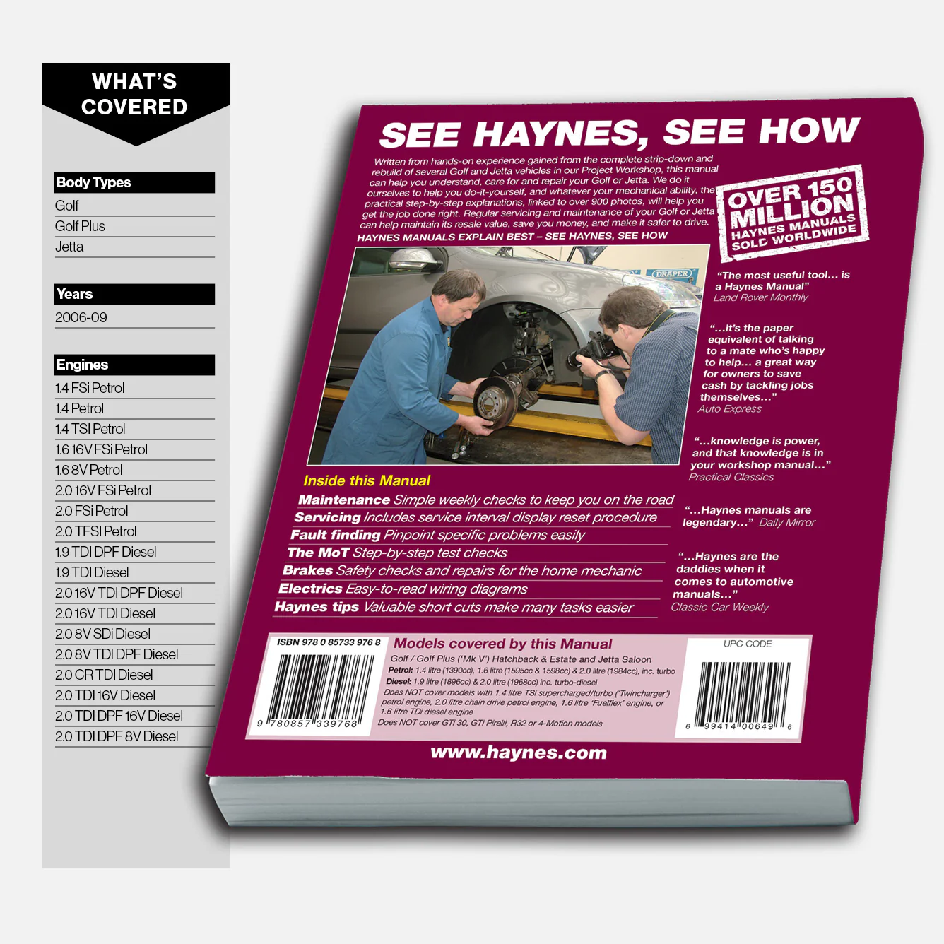 Volkswagen Golf (2004-Sept 2008), Golf Plus (2005-Mar 2009) & Jetta (2006-2009) Haynes Repair Manual - Image 3