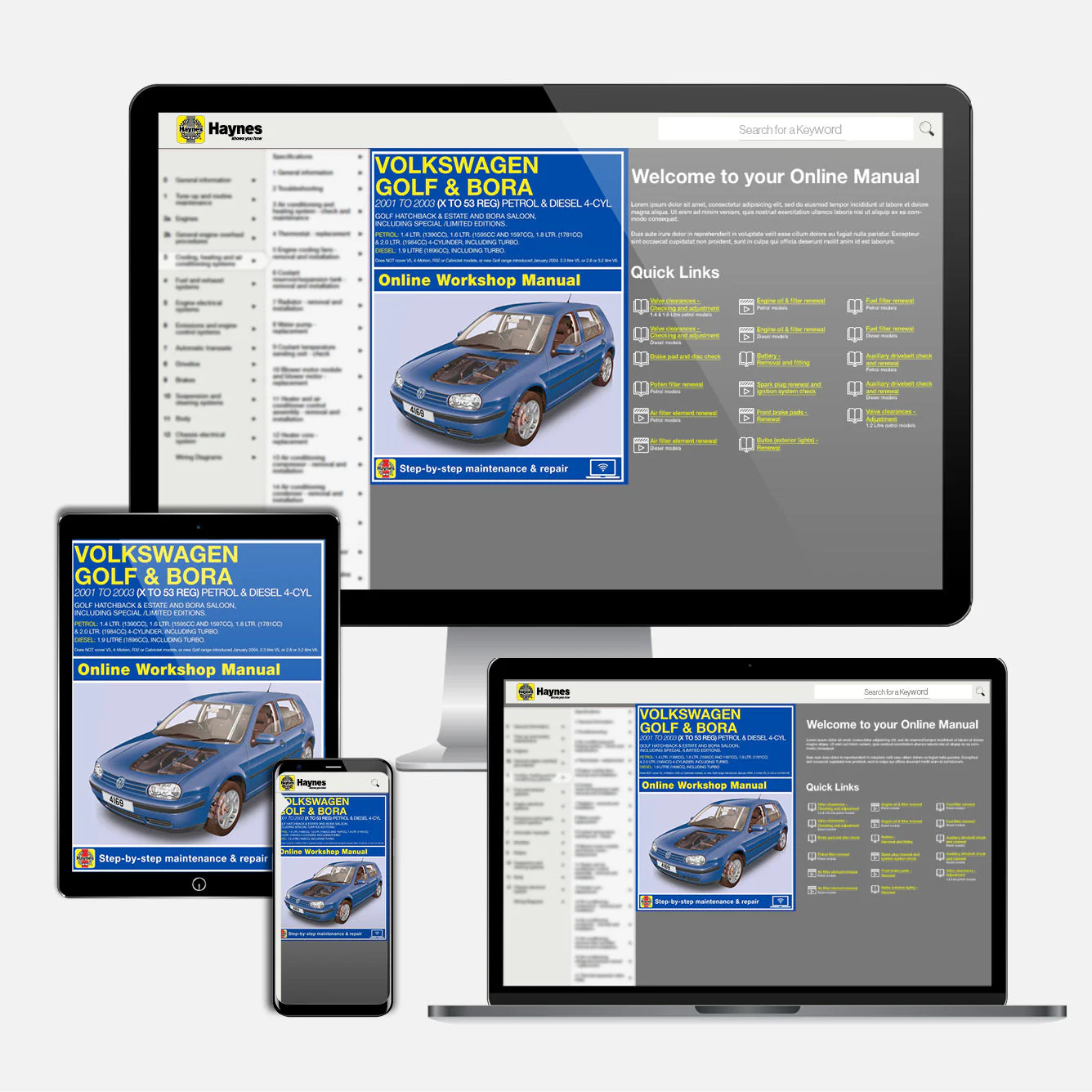 Volkswagen Golf & Bora 4-cyl Petrol & Diesel (2001-2003) Haynes Repair Manual - Image 9