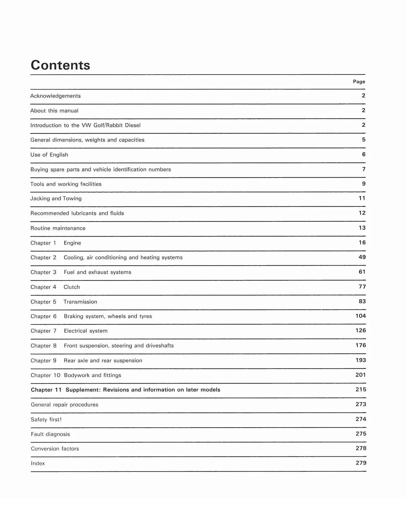 Volkswagen Golf & Jetta Mk 1 Diesel (1978-1984) Haynes Repair Manual - Image 3