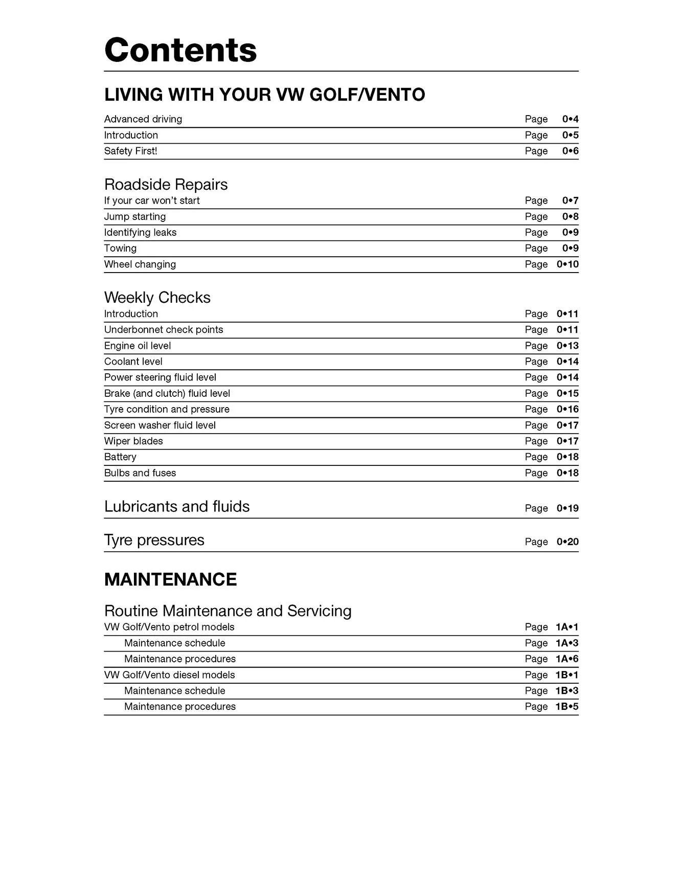 Volkswagen Golf & Vento Petrol & Diesel (Feb 1992-Mar 1998) Haynes Repair Manual - Image 3