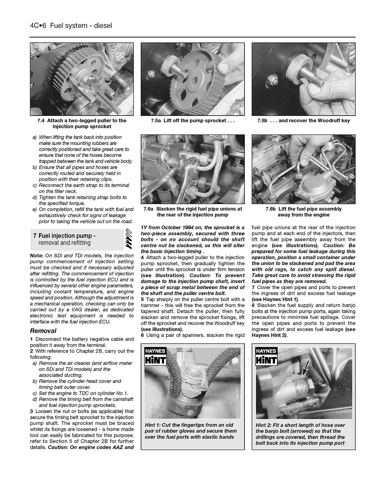 Volkswagen Golf & Vento Petrol & Diesel (Feb 1992-Mar 1998) Haynes Repair Manual - Image 6