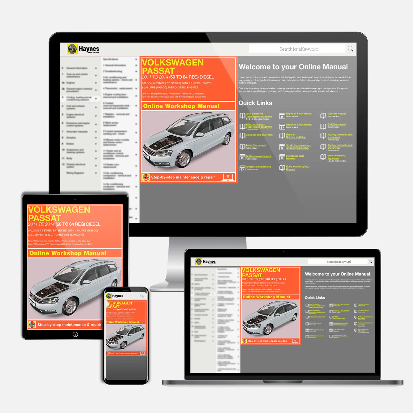 Volkswagen Passat Diesel (2011-2014) 60 to 64 Haynes Repair Manual - Image 9