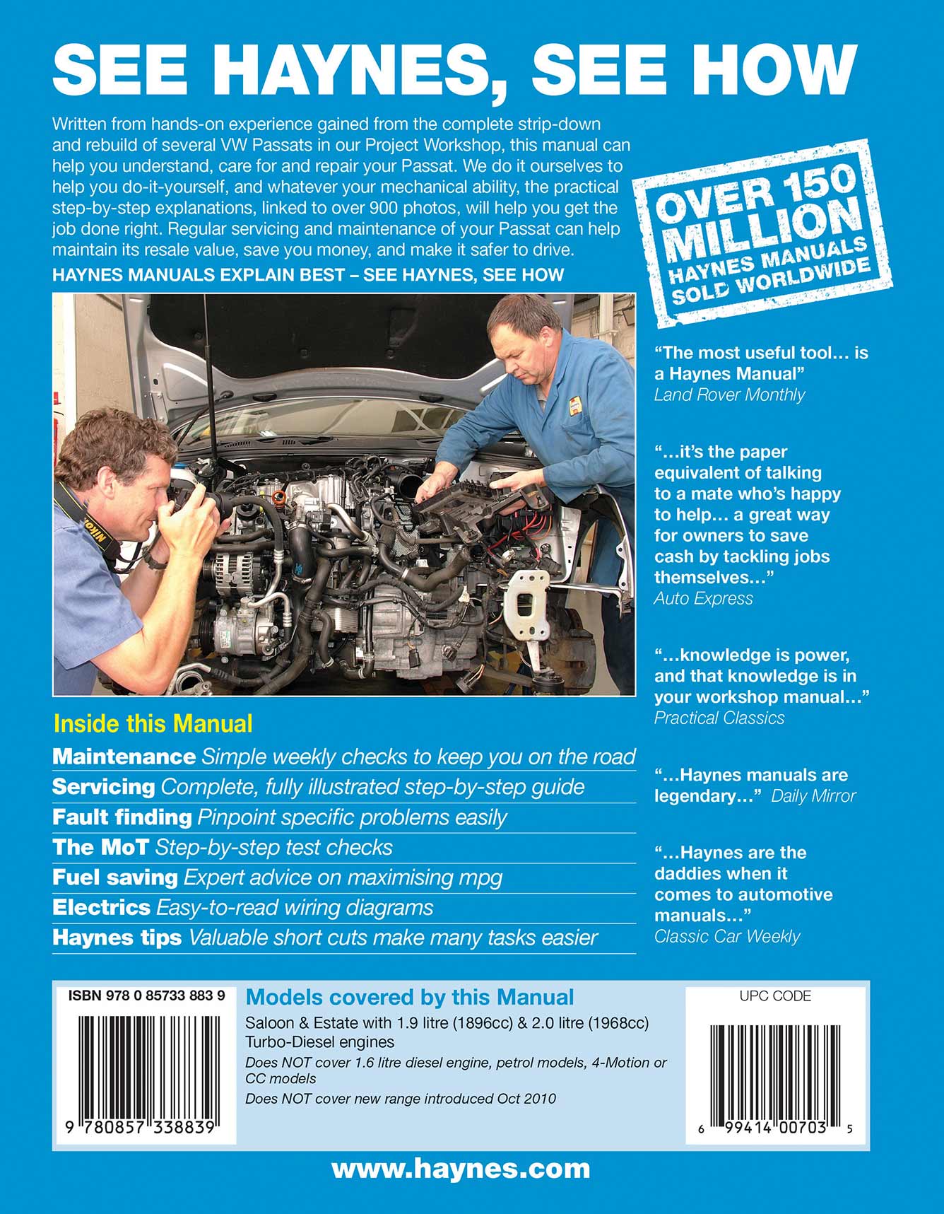 Volkswagen Passat Diesel (June 2005-2010) Haynes Repair Manual - Image 3