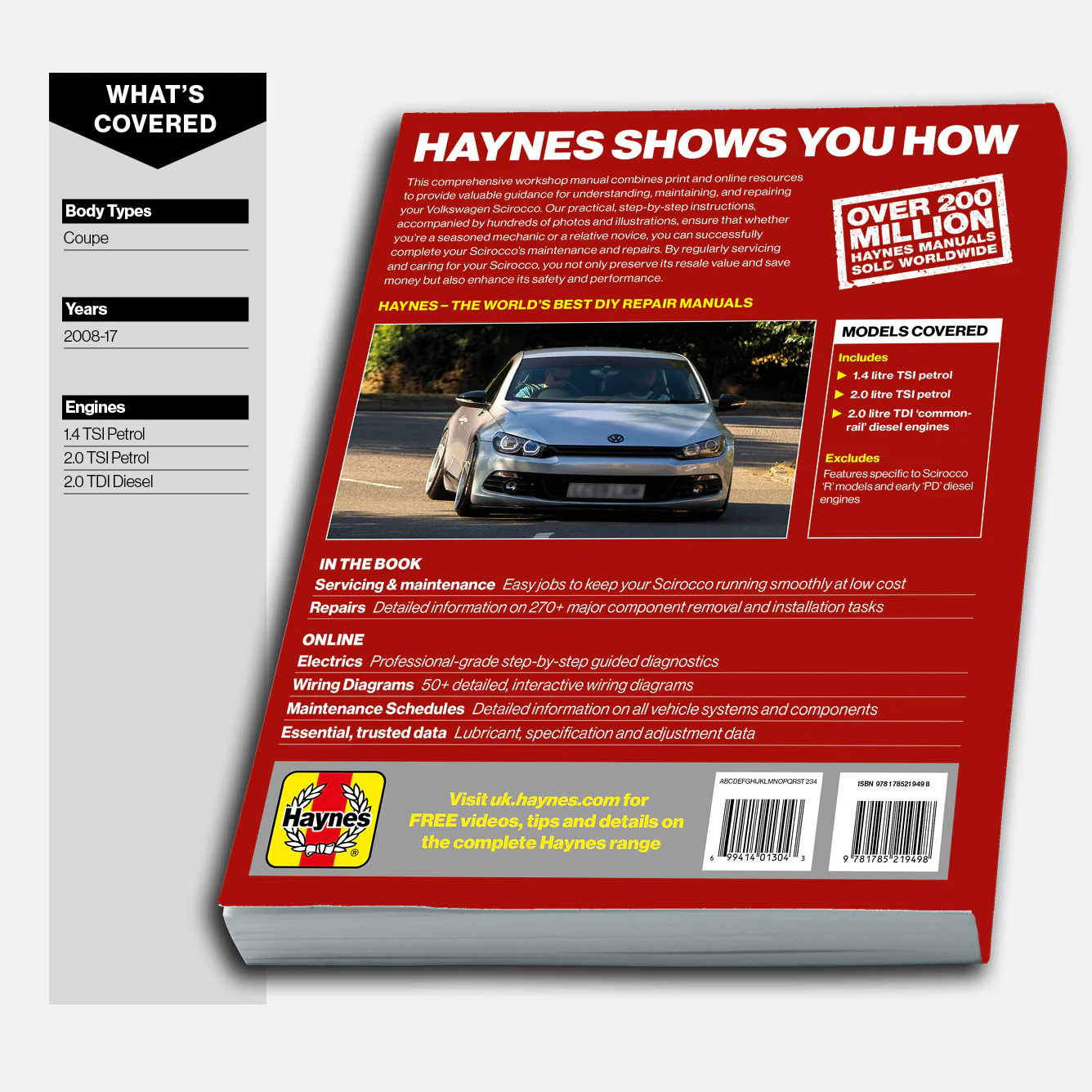 Volkswagen Scirocco (2008 - 2017) Haynes Repair Manual - Image 2