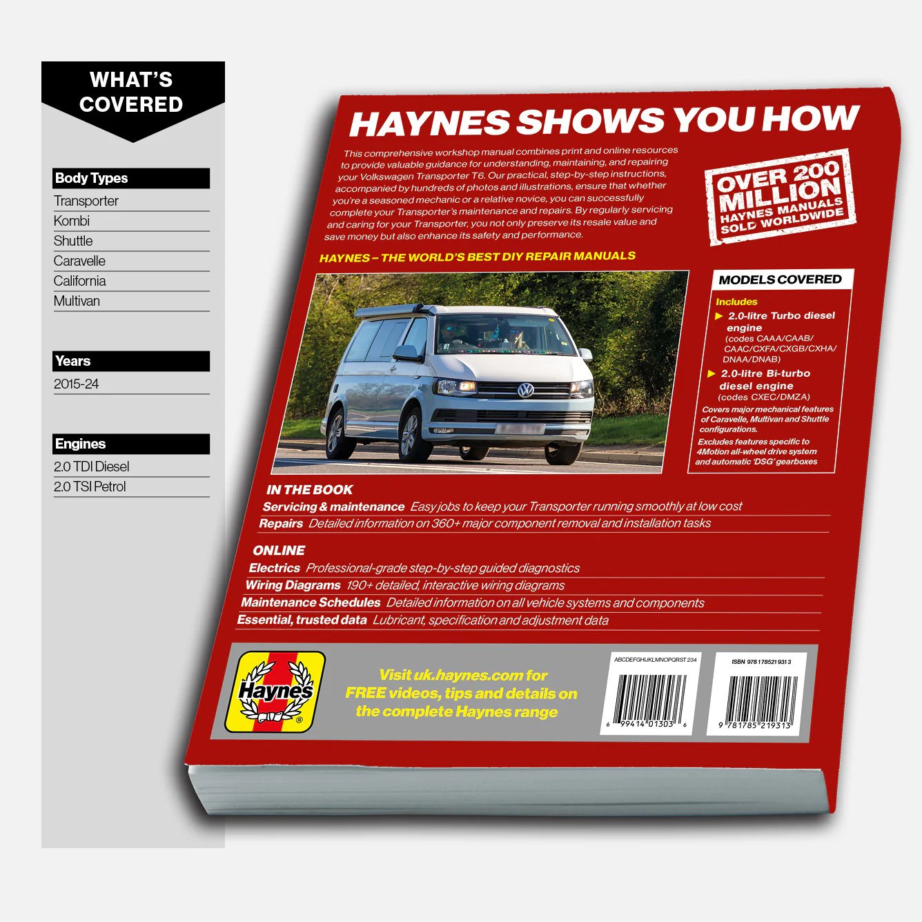 Volkswagen Transporter T6 (2015-2024) Diesel Haynes Repair Manual - Image 2