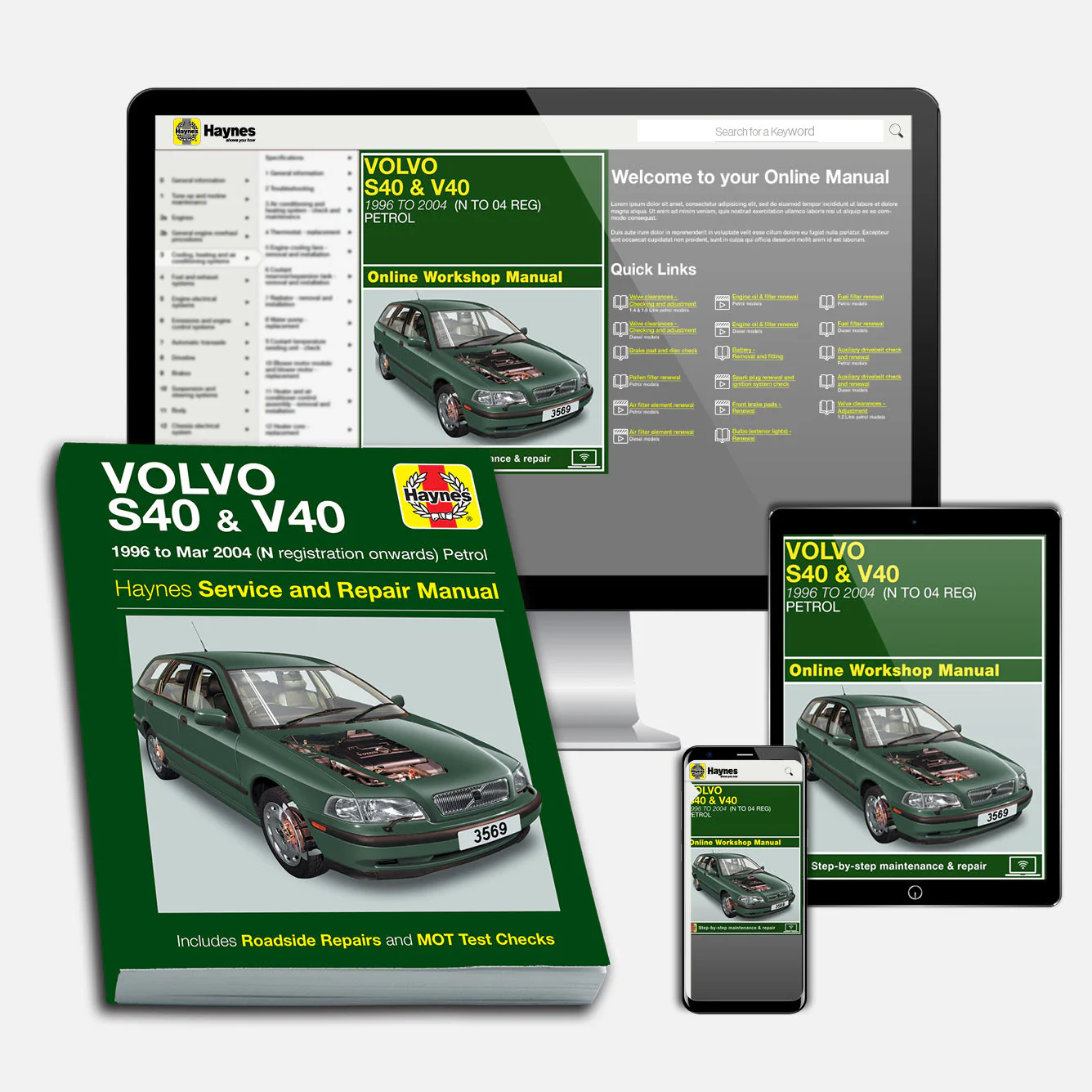 Volvo S40 & V40 Petrol (1996-Mar 2004) Haynes Repair Manual
