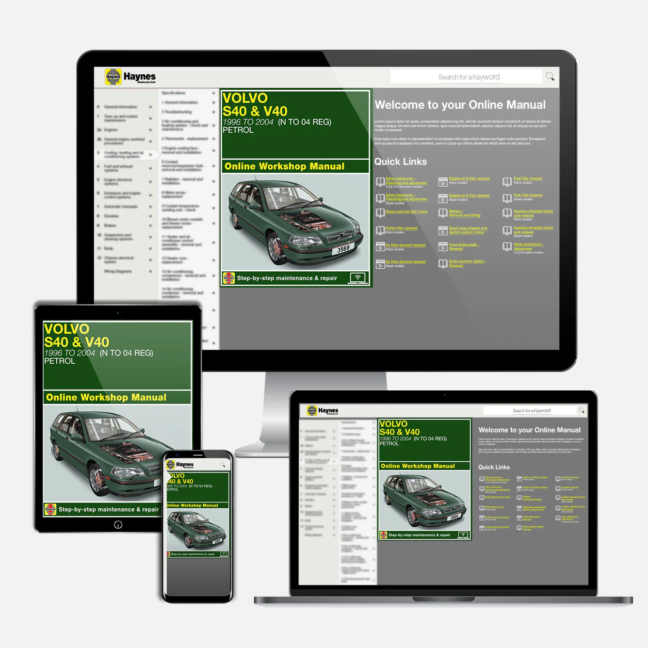 Volvo S40 & V40 Petrol (1996-Mar 2004) Haynes Repair Manual - Image 9