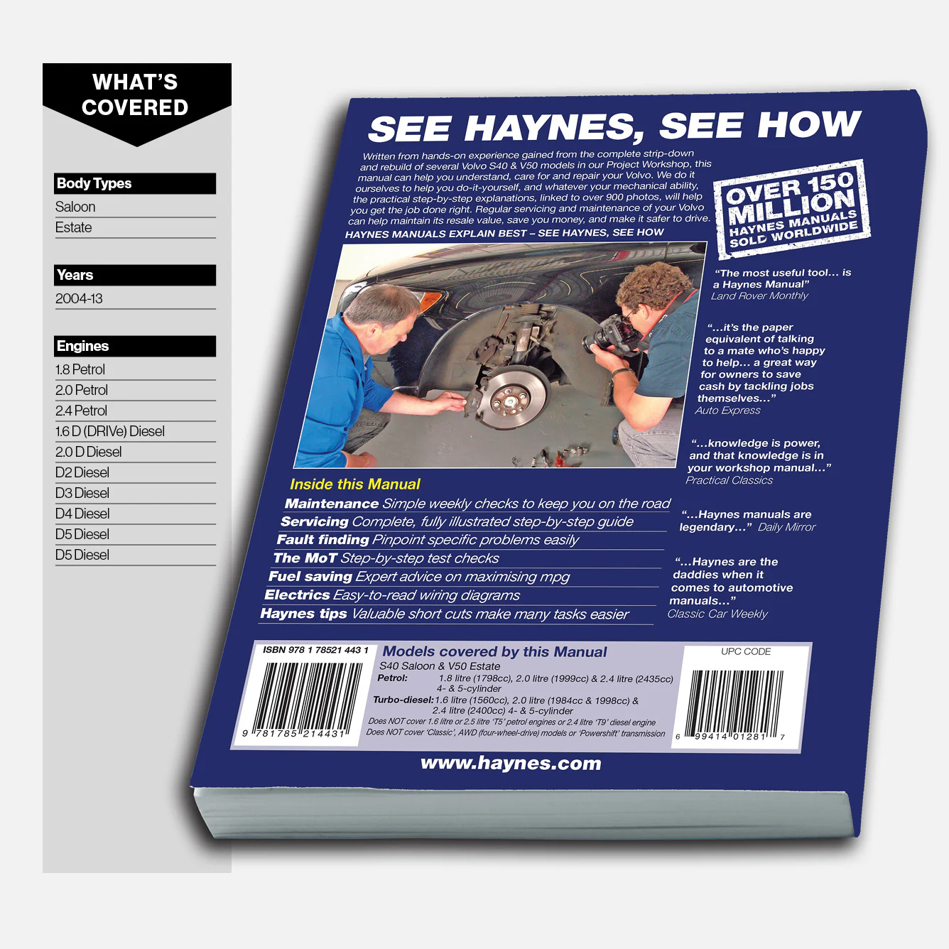 Volvo S40 & V50 Petrol & Diesel (Mar 2004-2013) Haynes Repair Manual - Image 3