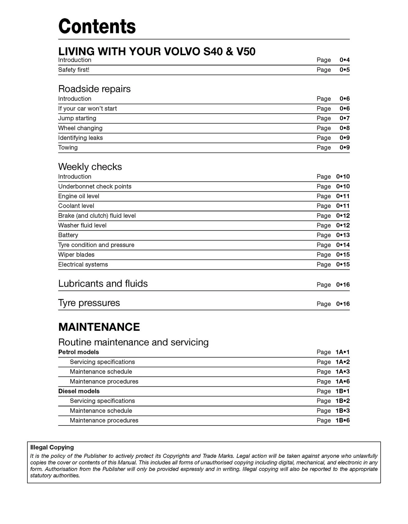 Volvo S40 & V50 Petrol & Diesel (Mar 2004-2013) Haynes Repair Manual - Image 4