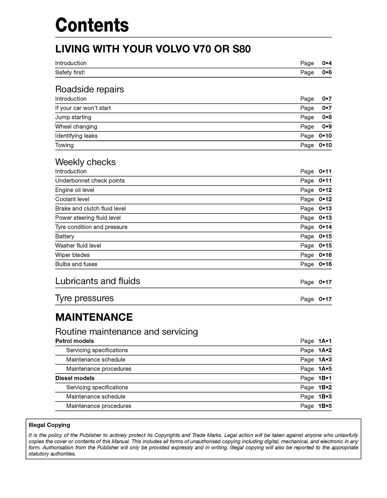 Volvo V70 / S80 Petrol & Diesel (1998-2007) Haynes Repair Manual - Image 4