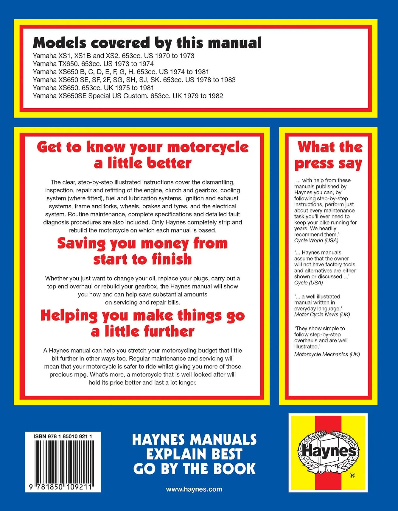Yamaha 650 Twins (1970-1983) Haynes Repair Manual - Image 2