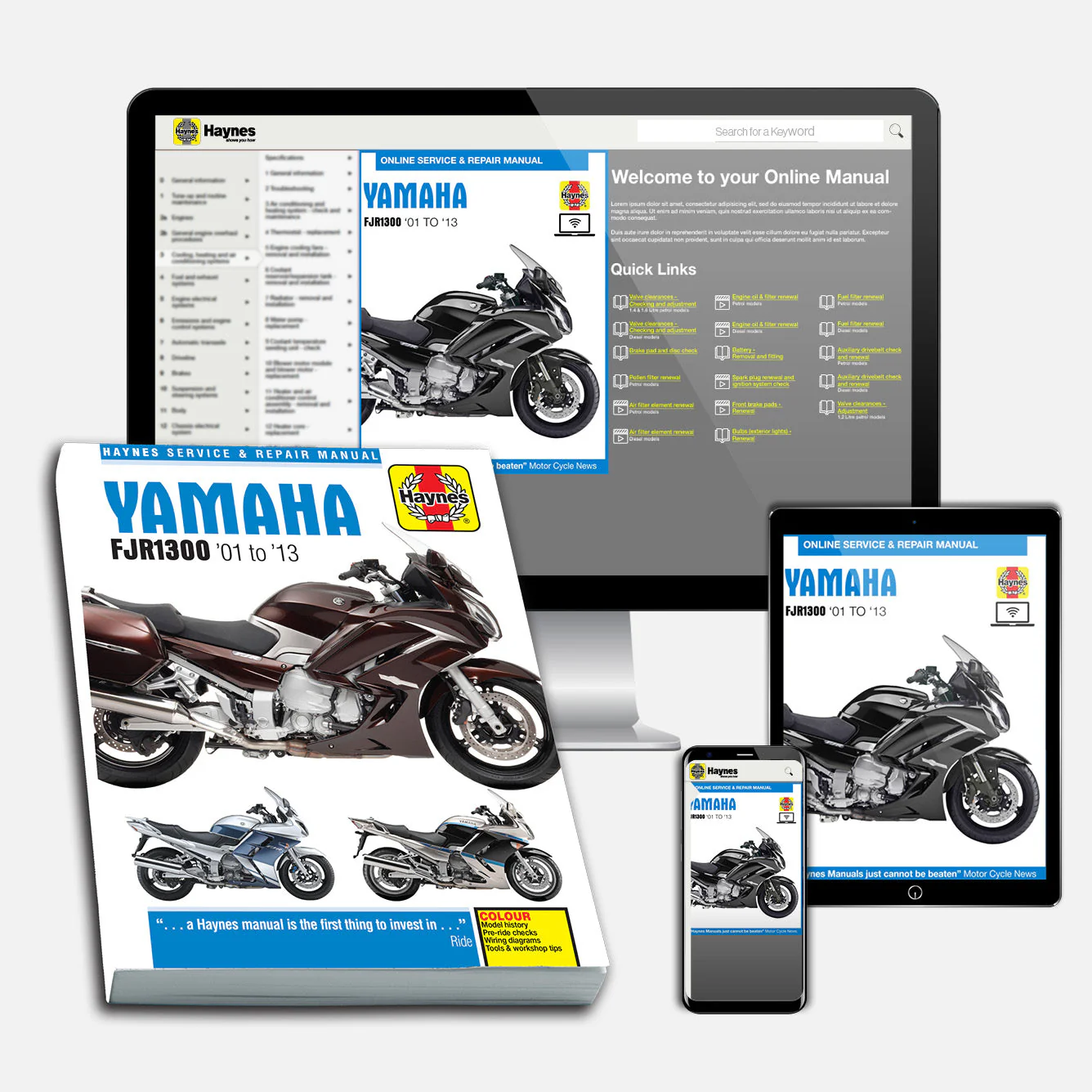 Yamaha FJR1300 (2001-2013) Haynes Repair Manual