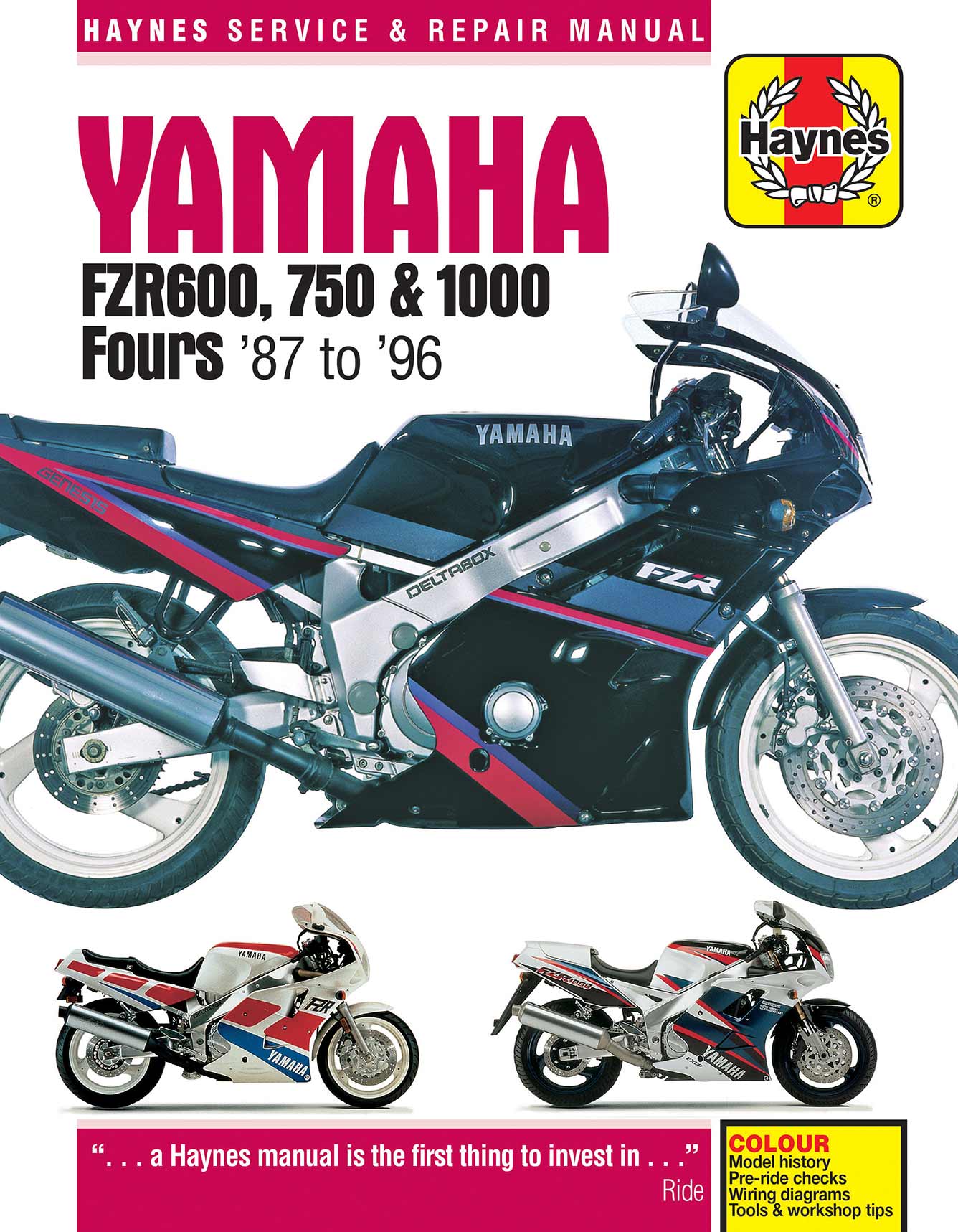 Yamaha FZR600, 750 & 1000 Fours (1987-1996) Haynes Repair Manual