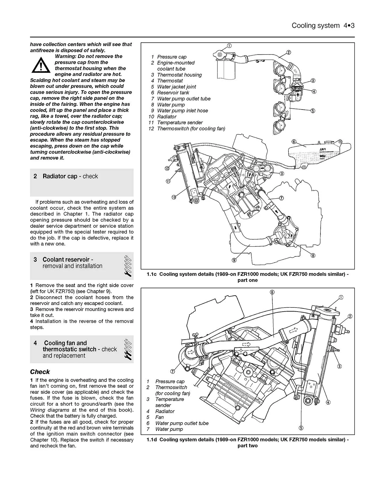 Yamaha FZR600, 750 & 1000 Fours (1987-1996) Haynes Repair Manual - Image 6