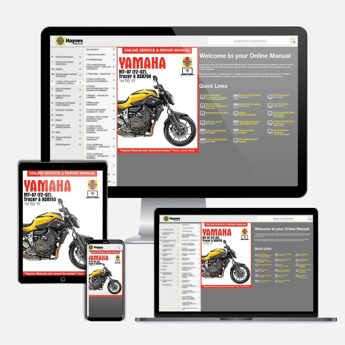Yamaha MT-07, Tracer & XSR700 (2014-2017) Haynes Repair Manual - Image 9