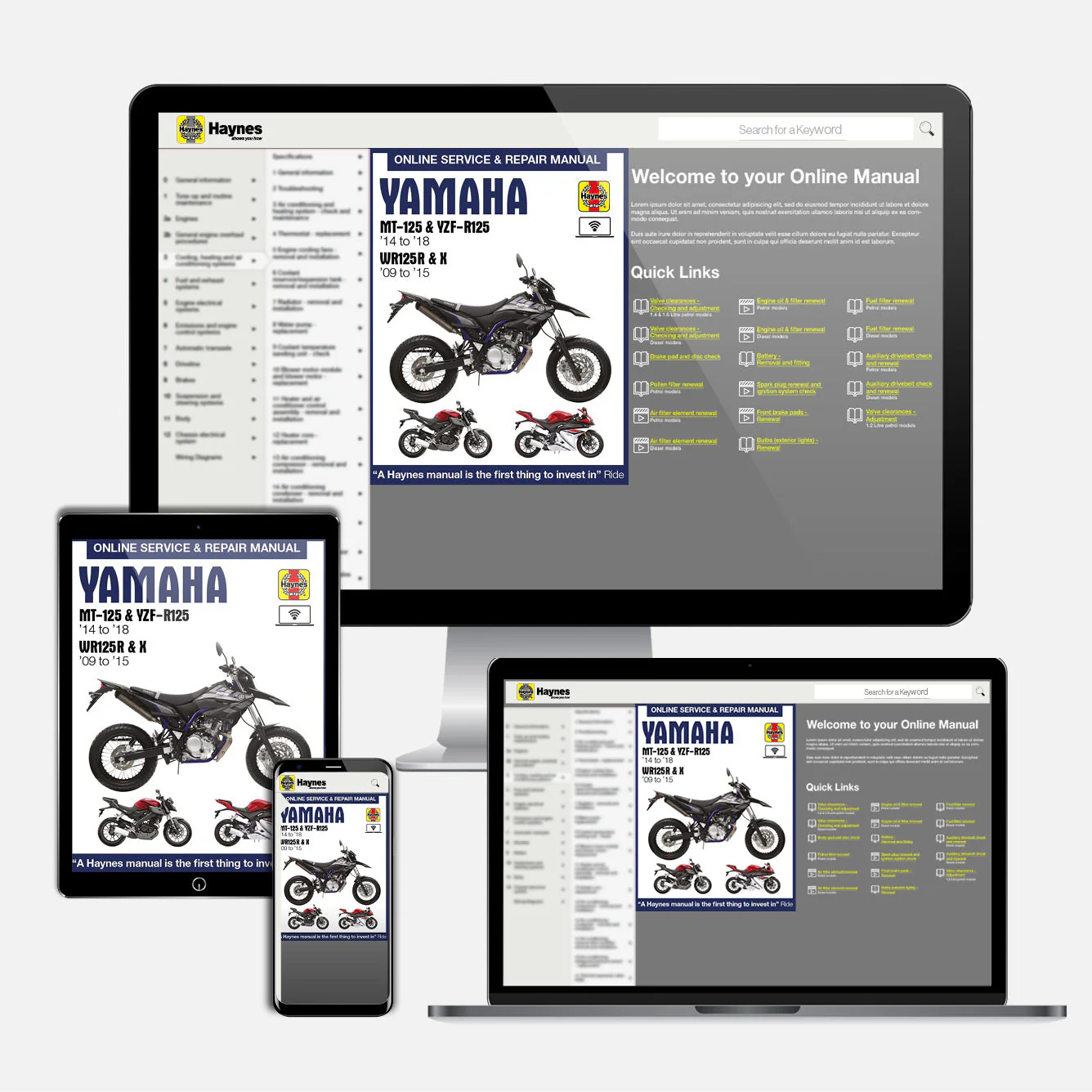 Yamaha MT-125, YZF-R125 (2014-2015) & WR125R/X (2009-2015) Haynes Repair Manual - Image 9