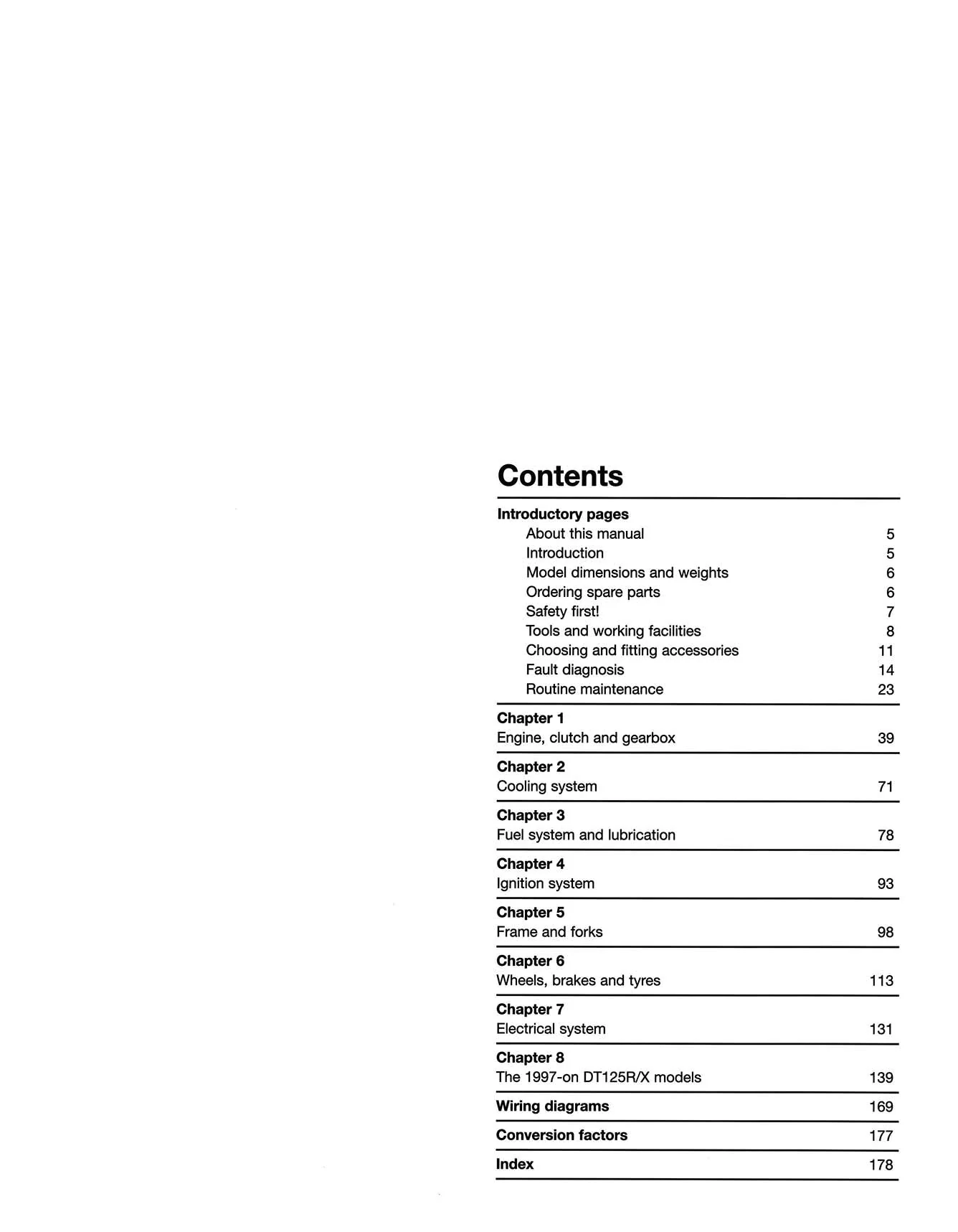 Yamaha TZR125 (1987-1993) & DT125R/X (1988-2007) Haynes Repair Manual - Image 3