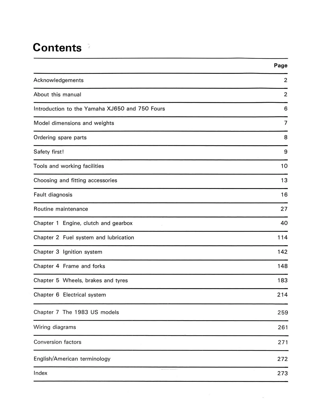 Yamaha XJ650 & 750 Fours (1980-1984) Haynes Repair Manual - Image 3