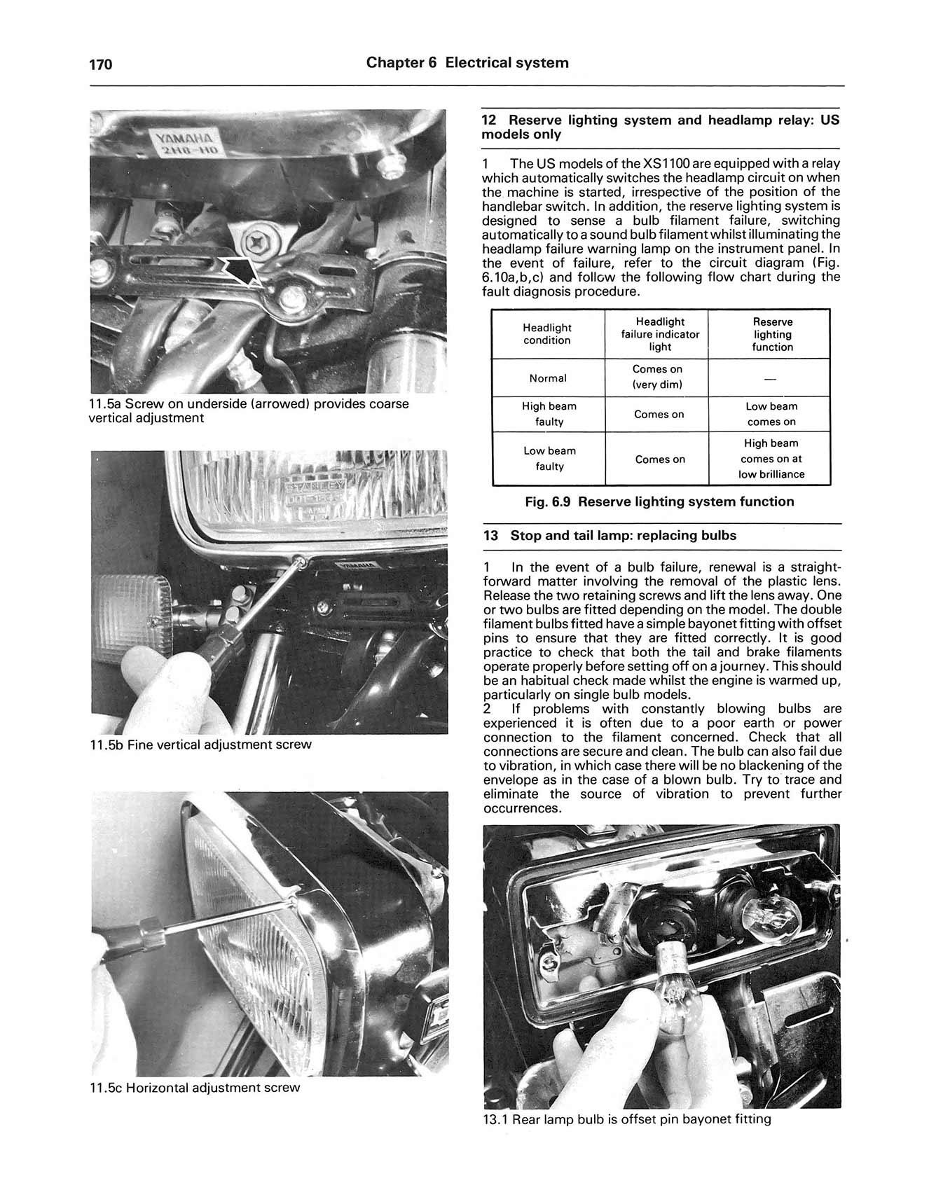 Yamaha Xs1100 Fours (1977-1980) Haynes Repair Manual - Image 6