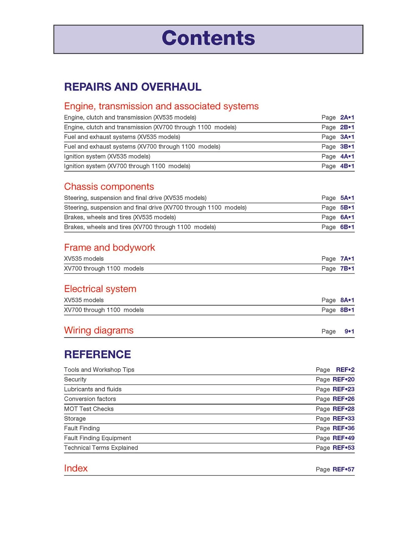 Yamaha XV Virago (1981-2003) Haynes Repair Manual - Image 5