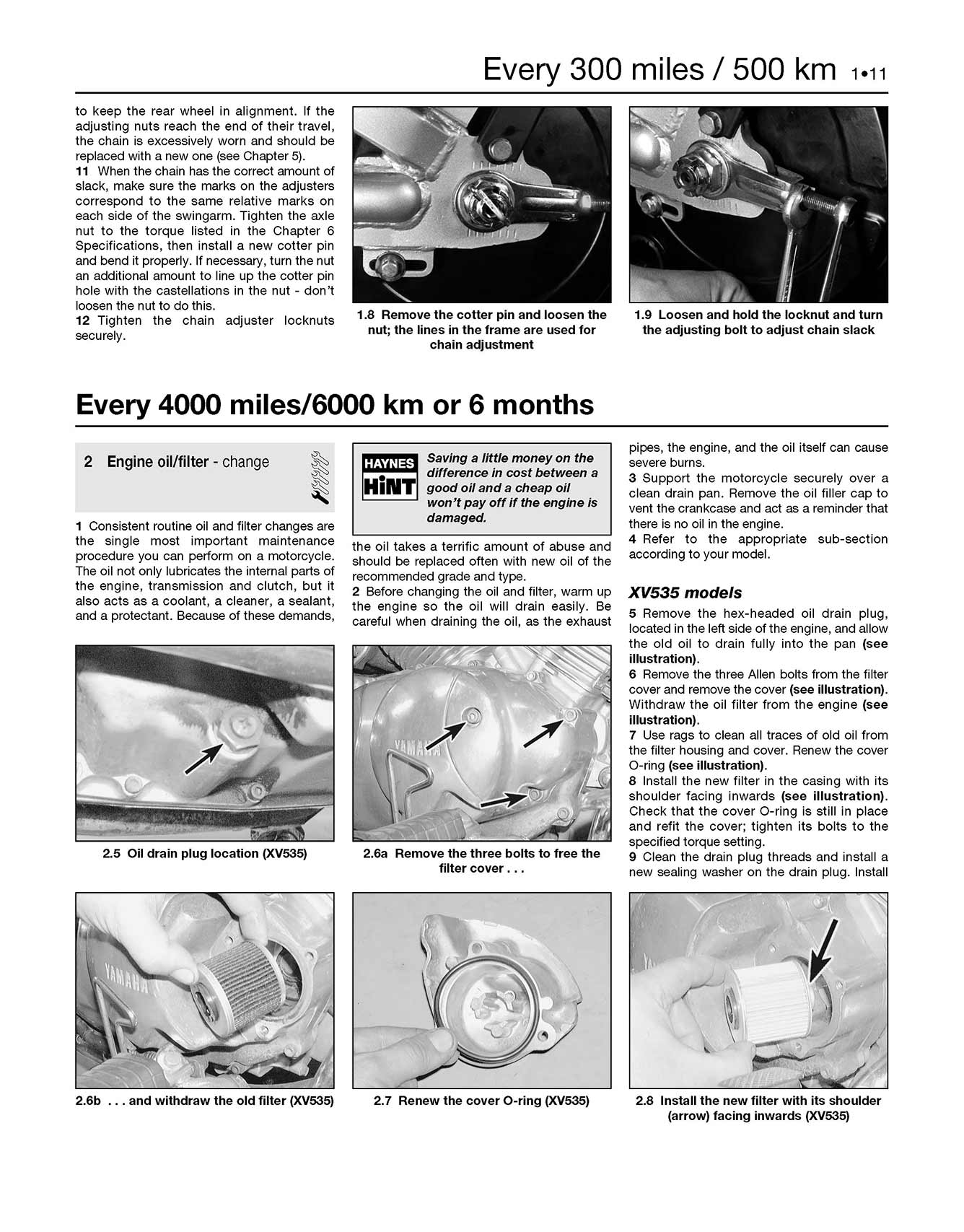 Yamaha XV Virago (1981-2003) Haynes Repair Manual - Image 6