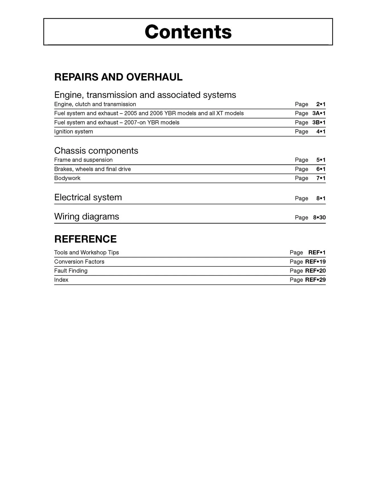 Yamaha YBR125 (2005-2016) & XT125R/X (2005-2009) Haynes Repair Manual - Image 5