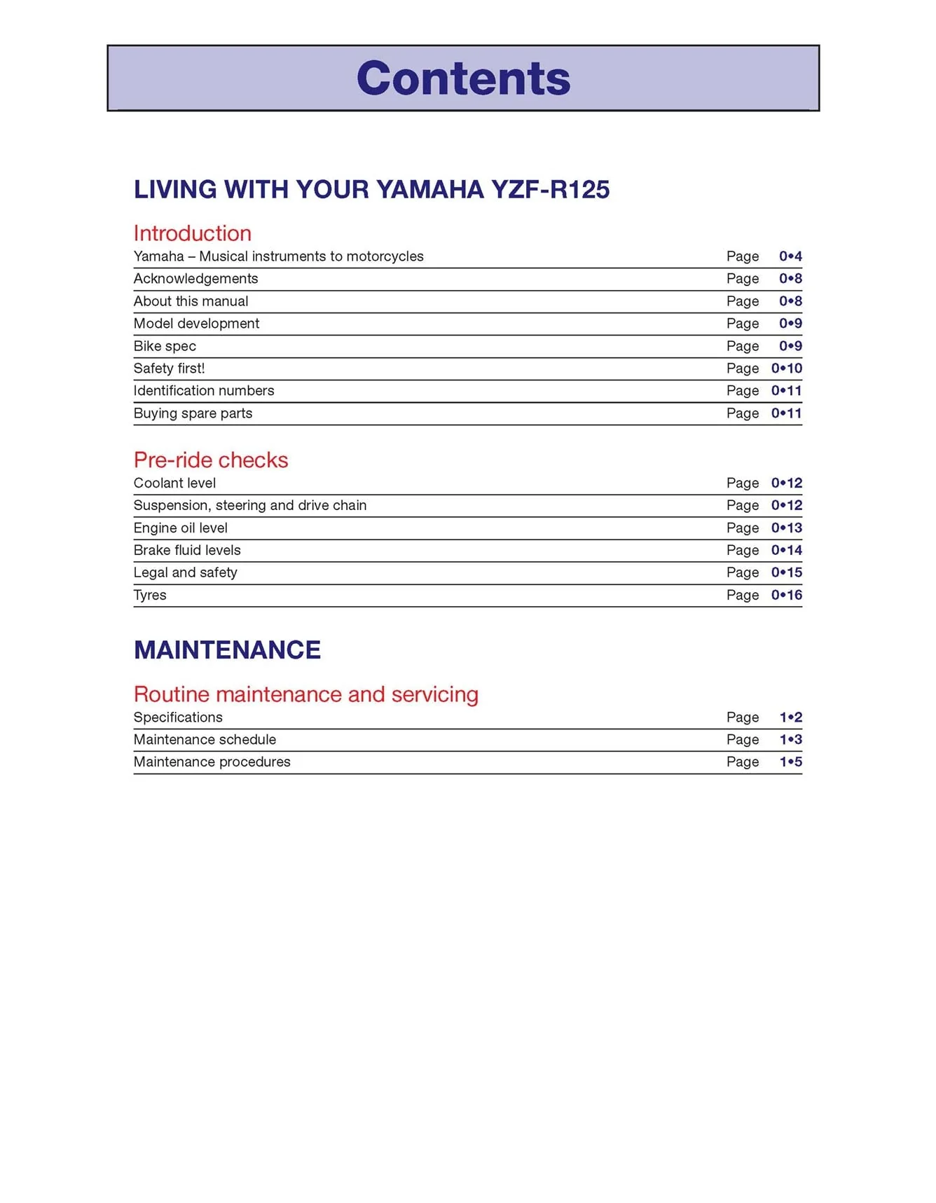 Yamaha YZF-R125 (2008-2011) Haynes Repair Manual - Image 4